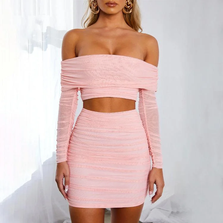 New Amazon Sexy Pleated One Shoulder Skirt velvet skirt rich
