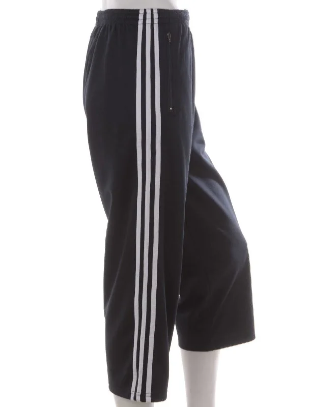 Label Upcycled Adidas Mel Cropped Track Pants Relaxed Fit Trousers