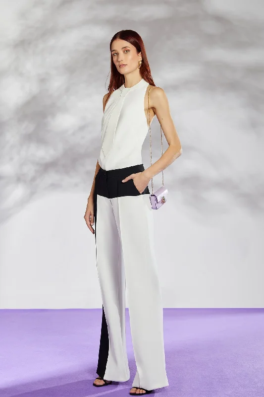 Sleeveless top with tie and pants Modern Stretch Trousers