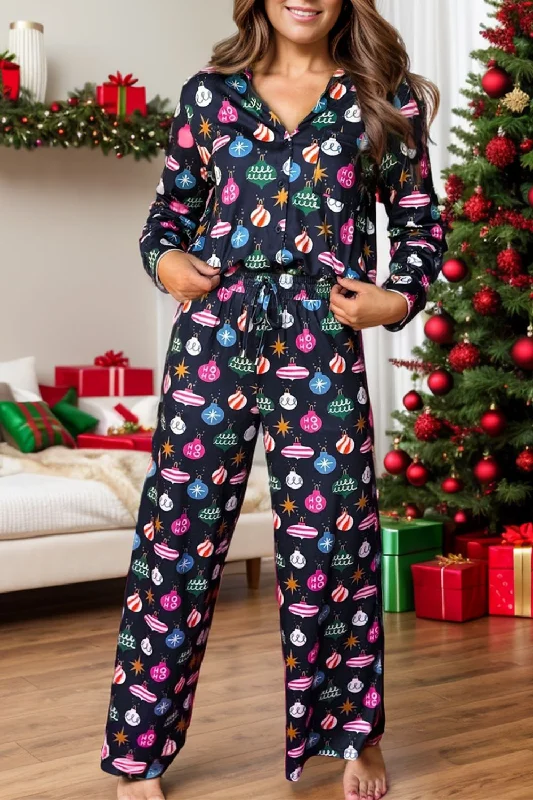 Hazel Blues® | Printed Collared Neck Long Sleeve Top and Pants Lounge Set Classic Pleated Pants Hazel Blues® | Printed Collared Neck Long Sleeve Top and Pants Lounge Set Classic Pleated Pants