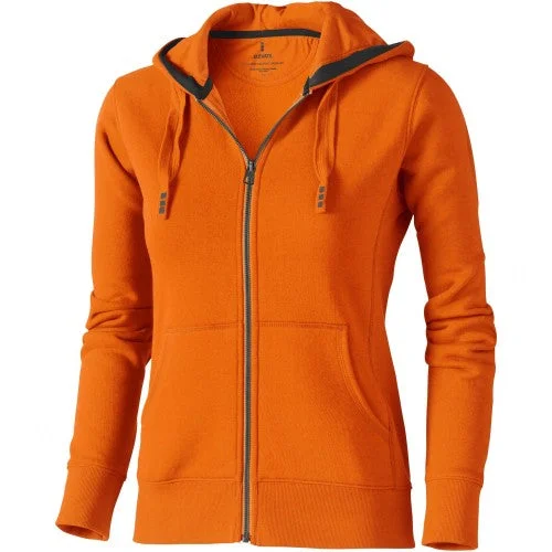 Elevate Womens/Ladies Arora Hooded Full Zip Sweater Zippered Buttoned Snapped