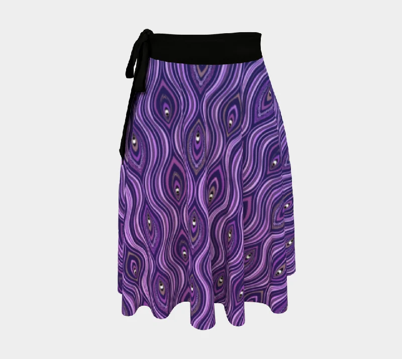 Giddy Plume Wrap Skirt denim skirt casual