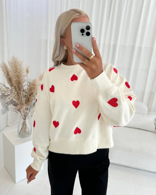 Sister's Point sweater hike-sw8 porcelain/ruby Modern Contemporary Chic