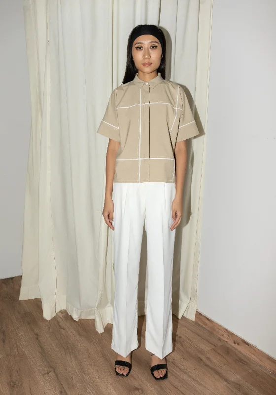 Straight Fit Pants Chic Wool Trousers