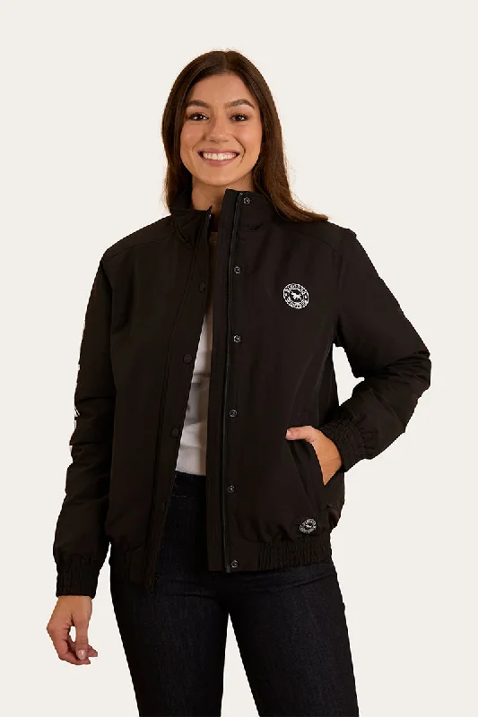 Tesbury Womens Jacket - Black / White Quilted Jacket Puffer Jacket Insulated Jacket