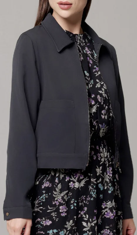 Mia Zipper Front Jacket - Black - FINAL SALE Hooded Jacket Caped Jacket Shawl Collar Jacket Mia Zipper Front Jacket - Black - FINAL SALE Hooded Jacket Caped Jacket Shawl Collar Jacket
