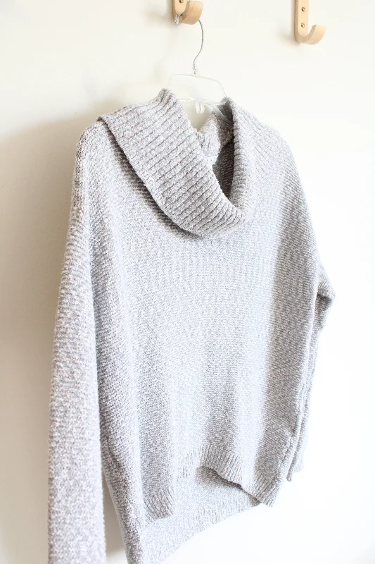Chaus Gray Cowl Neck Sweater | L Thin Thick Dense