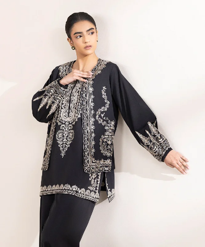 Embroidered Front Open Jacket Nylon Jacket Polyester Jacket Spandex Jacket