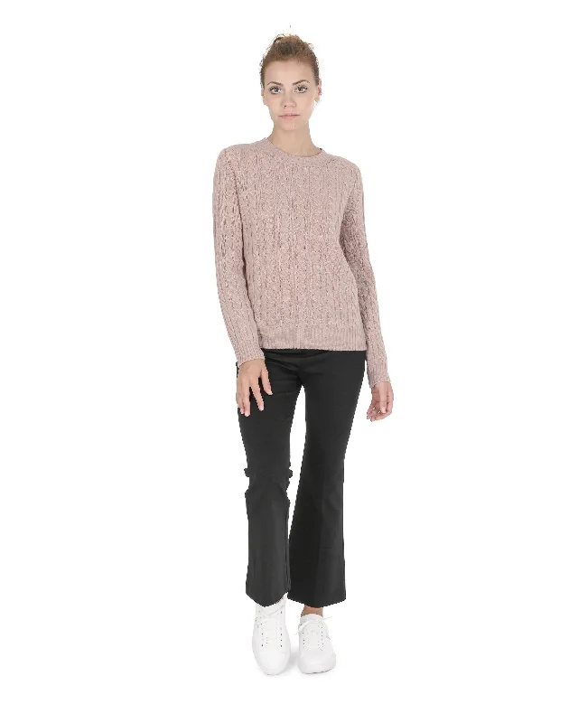 Crown of Edinburgh Cashmere Womens Round Neck Sweater COE 0033 PINK Fitted Slim Tailored Crown of Edinburgh Cashmere Womens Round Neck Sweater COE 0033 PINK Fitted Slim Tailored