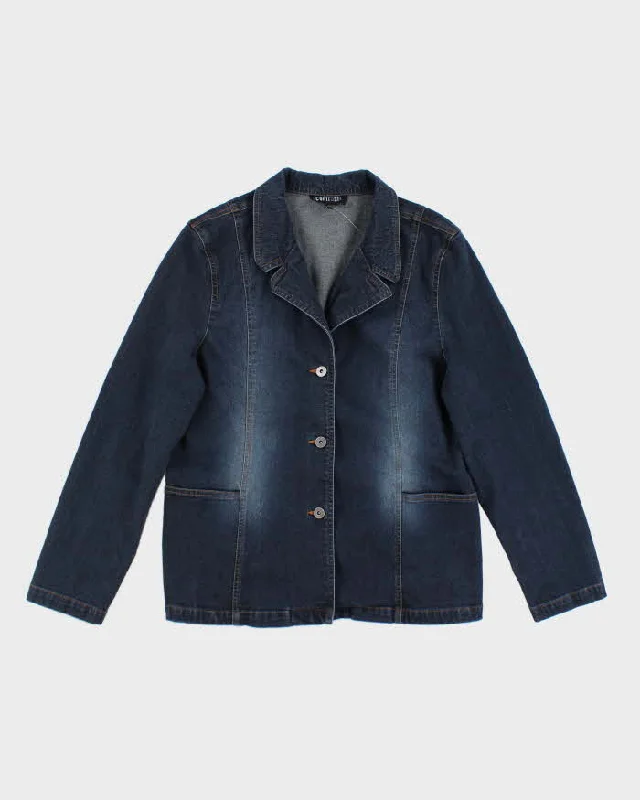 Y2k 00s Women's Denim Jacket - L Jacket Blazer Coat