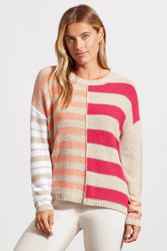 LONG SLEEVE CREW NECK SWEATER - RASPBERRY Notch Collar Peter Pan Collar Cowl Neck