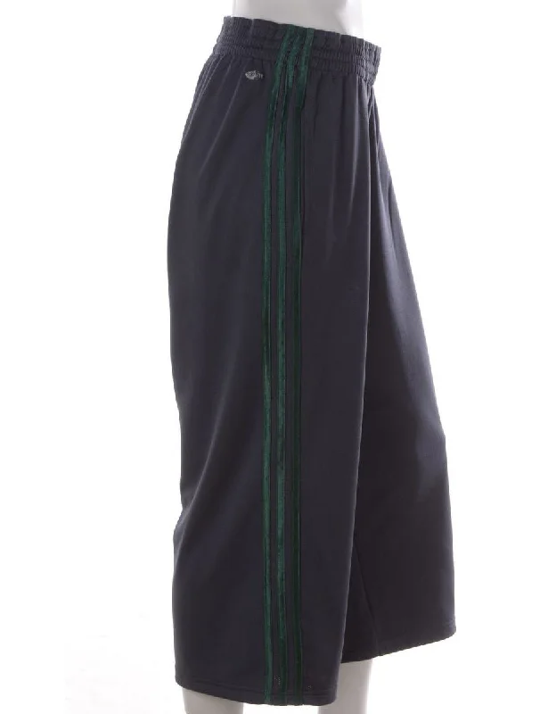 Label Upcycled Adidas Mel Cropped Track Pants High-Waist Trousers