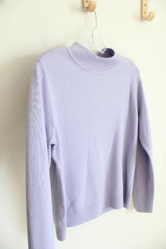 Sag Harbor Lavender Mock Neck Sweater | L Petite Fleece Fabric Down Fabric Feather Fabric Sag Harbor Lavender Mock Neck Sweater | L Petite Fleece Fabric Down Fabric Feather Fabric