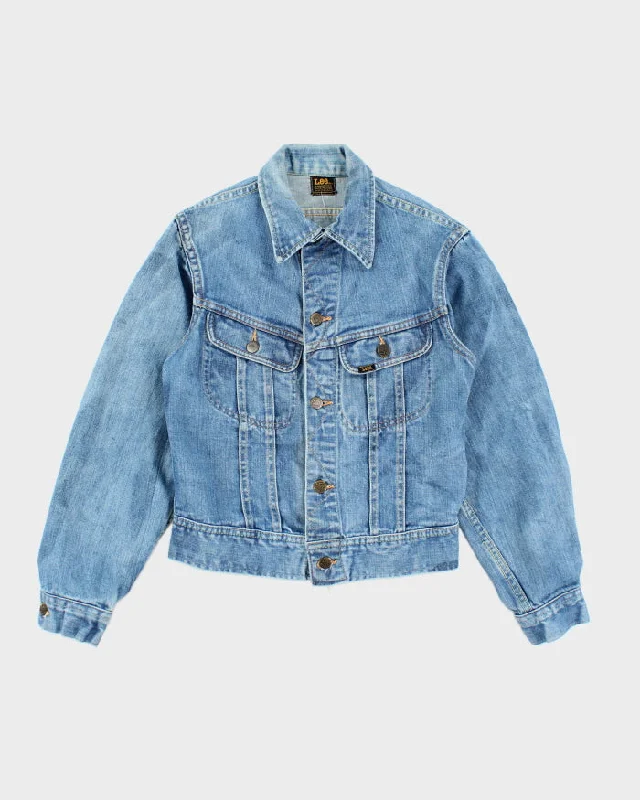 Vintage 80's Lee Cropped Light Wash Denim Jacket - XS Tailored Jacket Straight Jacket A-Line Jacket Vintage 80's Lee Cropped Light Wash Denim Jacket - XS Tailored Jacket Straight Jacket A-Line Jacket