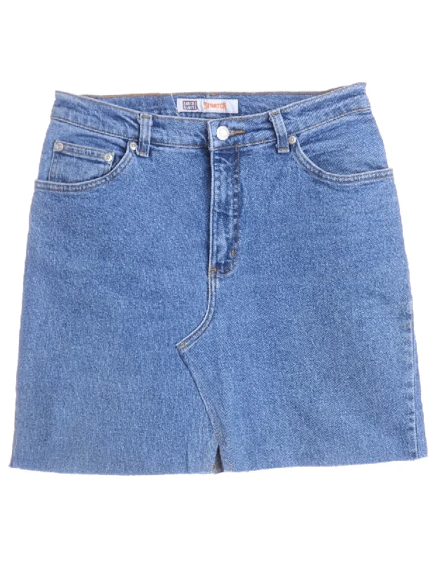Label Jess Denim Mini Skirt velvet skirt plush