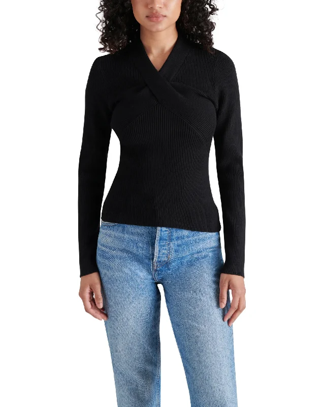 FRANCESCO SWEATER BLACK Terry Blend Velvet Blend Canvas Blend