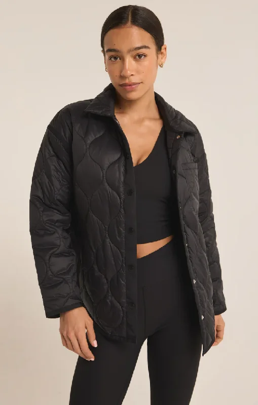 Z Supply - Time Is Now Quilted Jacket Fleece Fabric Down Fabric Feather Fabric