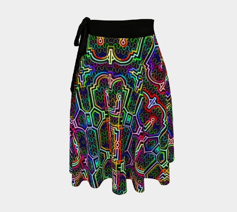 Icaro Wrap Skirt velvet skirt plush
