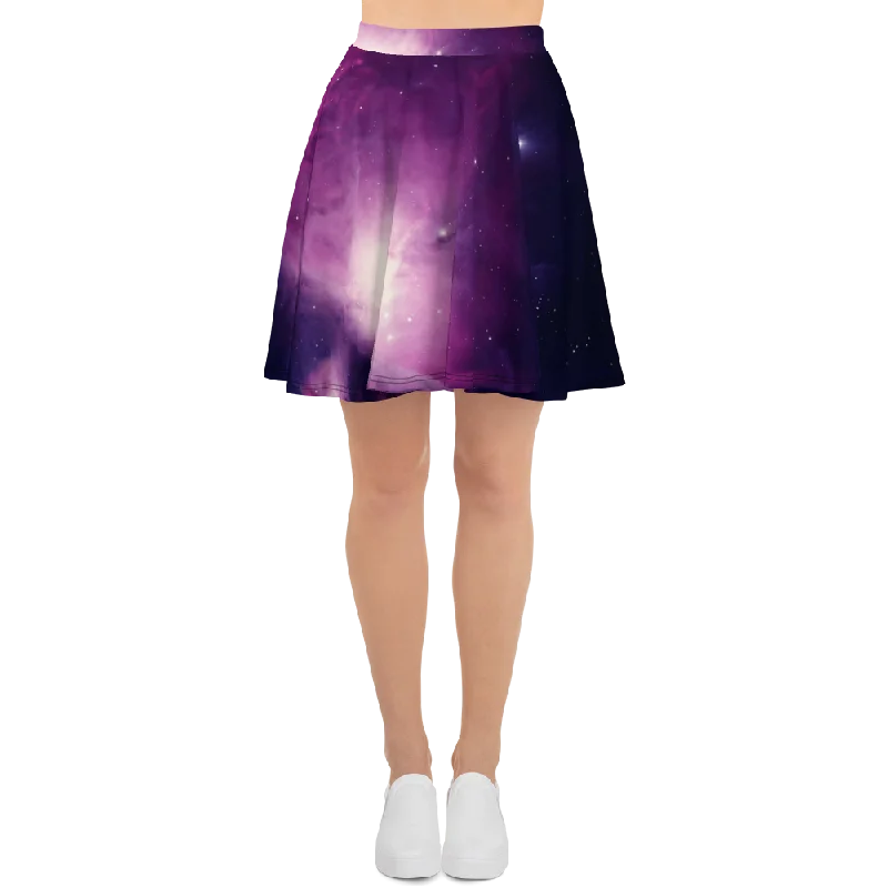 Galaxy - Orion Purple Nebula - Skater Skirt high waist skirt