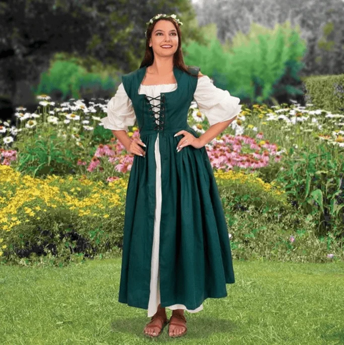 Country Maid Skirt w/Bodice tiered skirt playful
