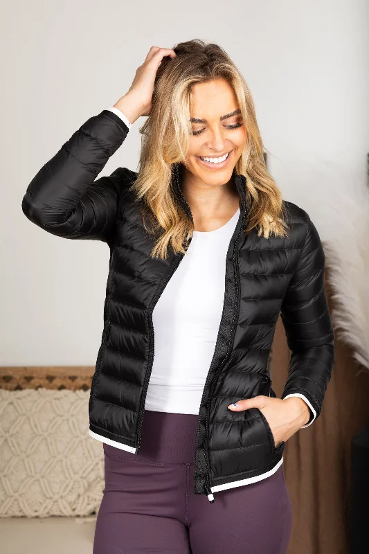 Black Mock Neck Padded Puffer Jacket V-Neck Jacket Boat Neck Jacket Square Neck Jacket Black Mock Neck Padded Puffer Jacket V-Neck Jacket Boat Neck Jacket Square Neck Jacket