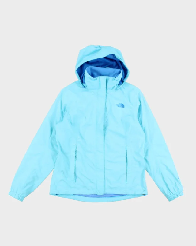The North Face Blue Windbreaker Jacket - M Zip Front Button Front Snap Front