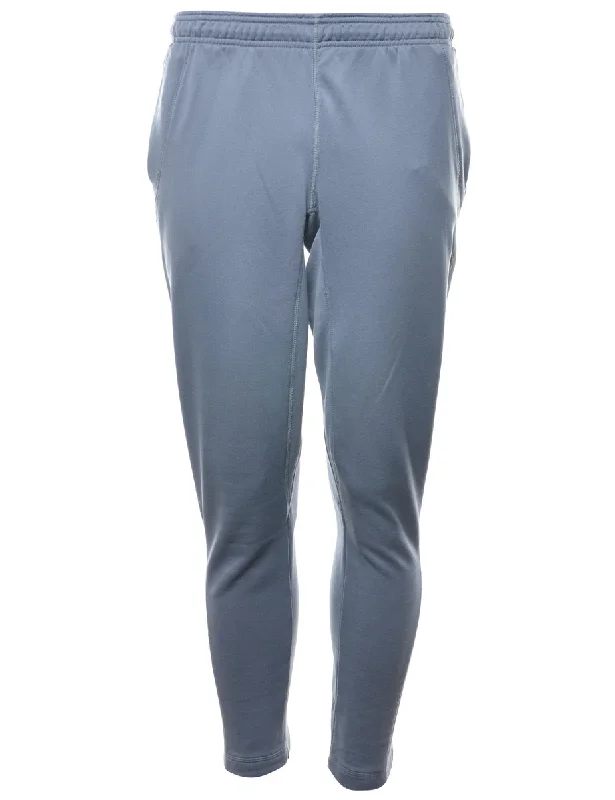 Adidas Grey & Blue Track Pants - W30 L30 Soft Stretch Leggings