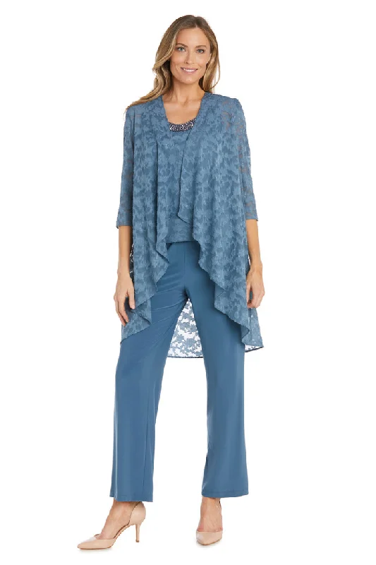 R&M Richards 1216 Long Formal Pant Suit Jacket Set Elegant Wool Trousers