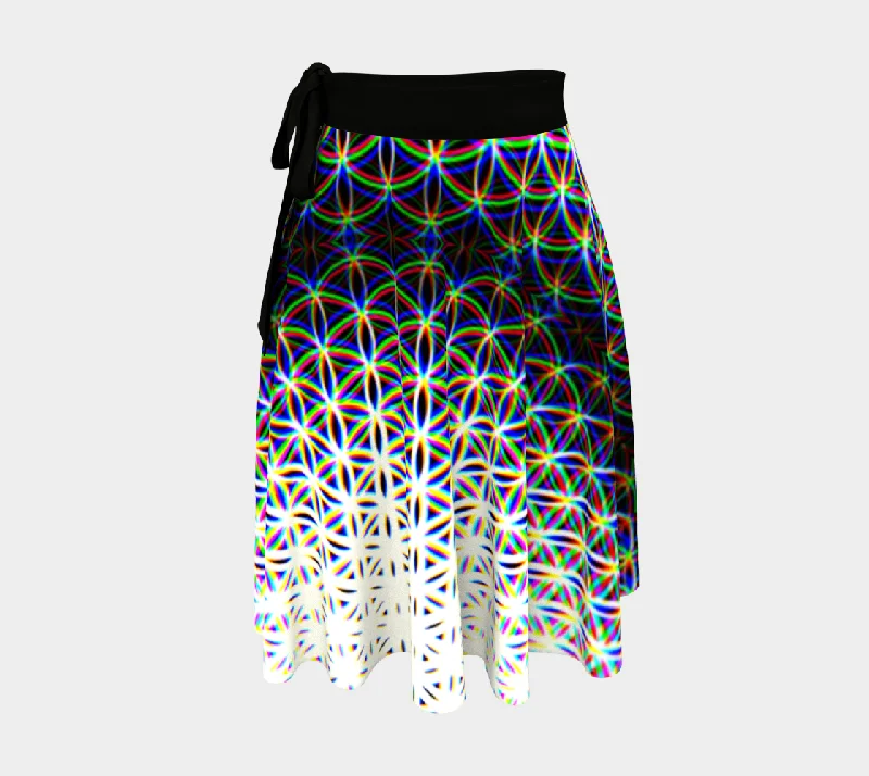 Chromatic Flower Wrap Skirt seamless skirt comfort