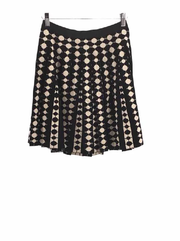 Tory Burch Size M Black & White Skirt silk skirt smooth