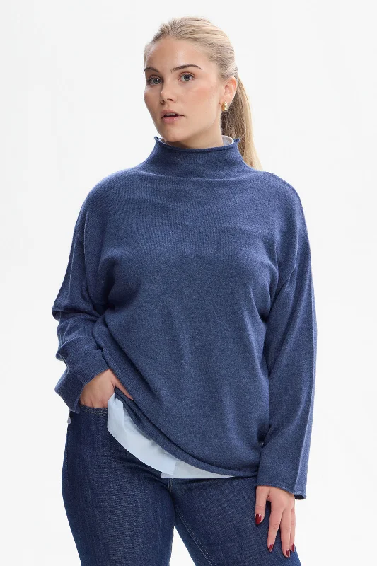Piironki Helsinki Emma Cashmere Sweater Blue Layered Multi-layer Single Layer