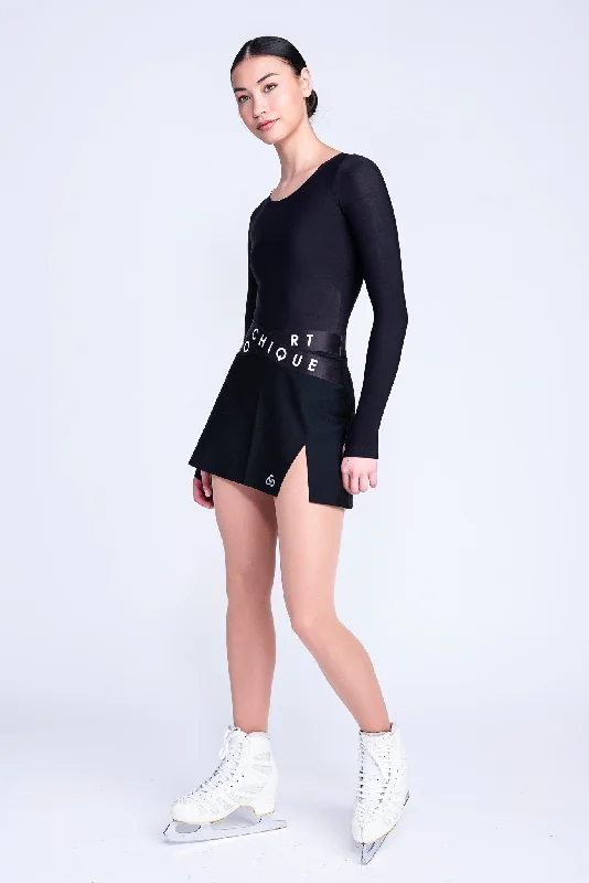 Fierce A-Line Skirt in Black denim skirt classic
