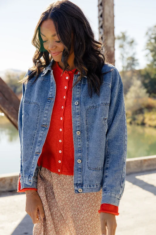 You’re Doing Fine Denim Jacket Jacket Blazer Coat