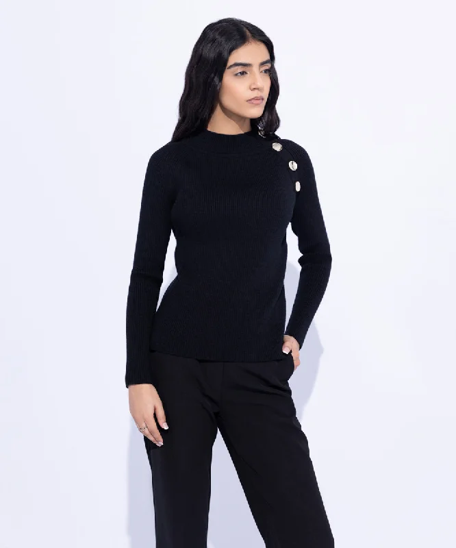Slim Fit Knit Sweater Lace Blend Ribbed Blend Corduroy Blend