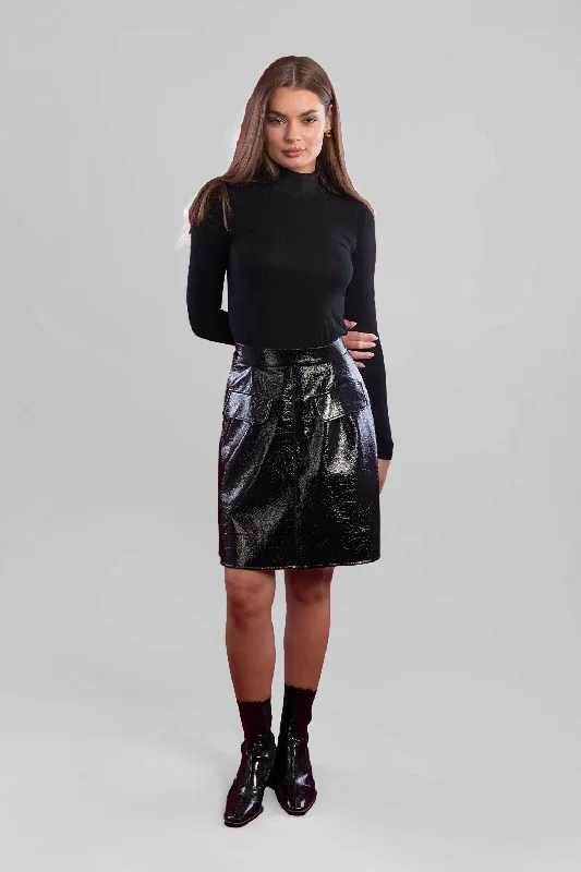 Short Leather Skirt - Mitcha Label cashmere skirt plush