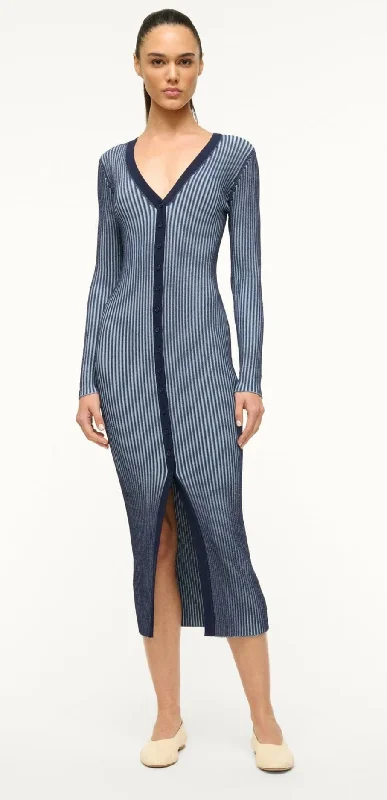 Staud Shoko Sweater Dress Cashmere Blend Cotton Blend Poly Blend