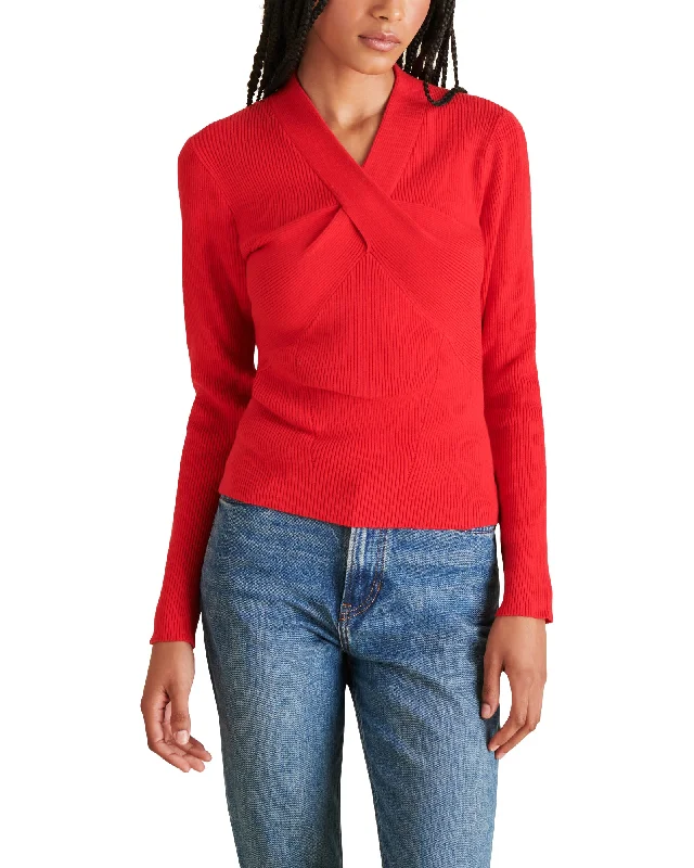 FRANCESCO SWEATER RED Chenille Blend Fleece Blend Nylon Blend