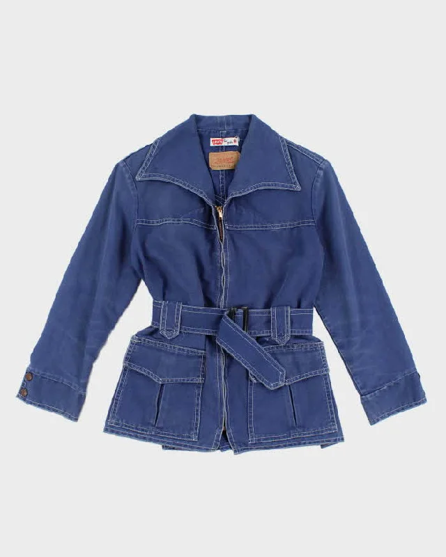 Vintage Rare 70s Big E White Tab Levis For Gals Denim Jacket - M Ribbed Jacket Pleated Jacket Ruffled Jacket Vintage Rare 70s Big E White Tab Levis For Gals Denim Jacket - M Ribbed Jacket Pleated Jacket Ruffled Jacket