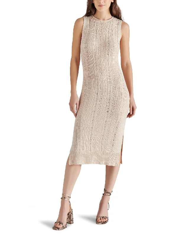 AMIRAH SWEATER DRESS OATMEAL Fitted Loose Oversized