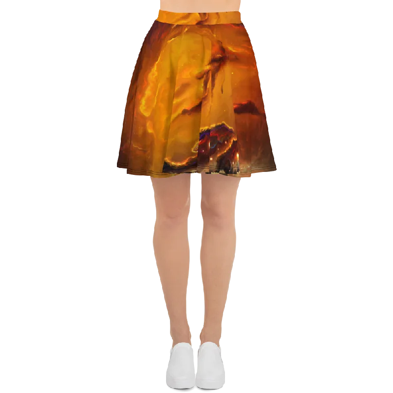Galaxy - Nebula - Interstellar Milky-Way - Skater Skirt cashmere skirt fine