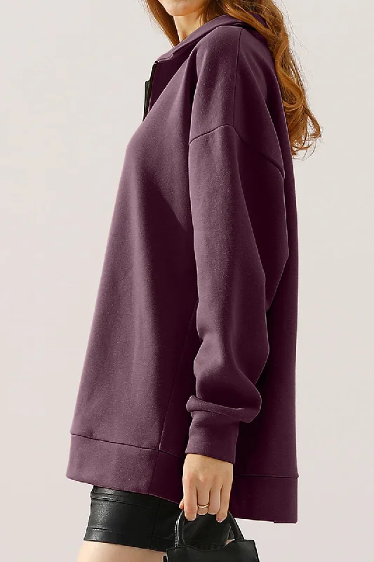 WOMENS LONG SLEEVE LIGHTWEIGHT 2 COLOR BLOCKED HOODIE JACKET WITH SIDE POCKETS Print Jacket Jacquard Jacket Embroidered Jacket WOMENS LONG SLEEVE LIGHTWEIGHT 2 COLOR BLOCKED HOODIE JACKET WITH SIDE POCKETS Print Jacket Jacquard Jacket Embroidered Jacket