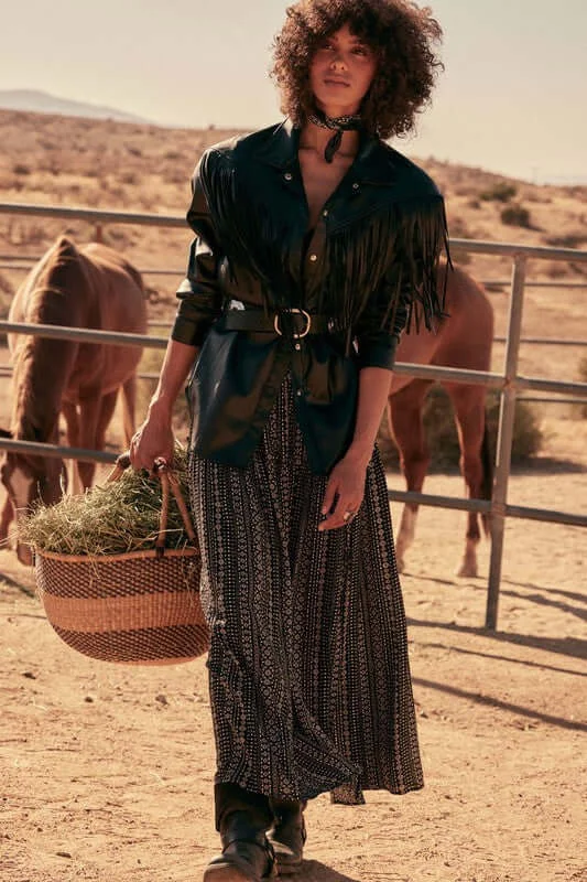 Black Striped Maxi Skirt slim fit skirt