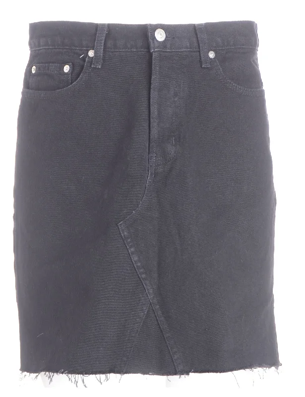 Label Jess Denim Mini Skirt velvet skirt glossy