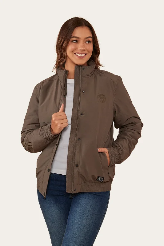 Tesbury Womens Jacket - Brown/Military Appliqued Jacket Beaded Jacket Sequined Jacket Tesbury Womens Jacket - Brown/Military Appliqued Jacket Beaded Jacket Sequined Jacket