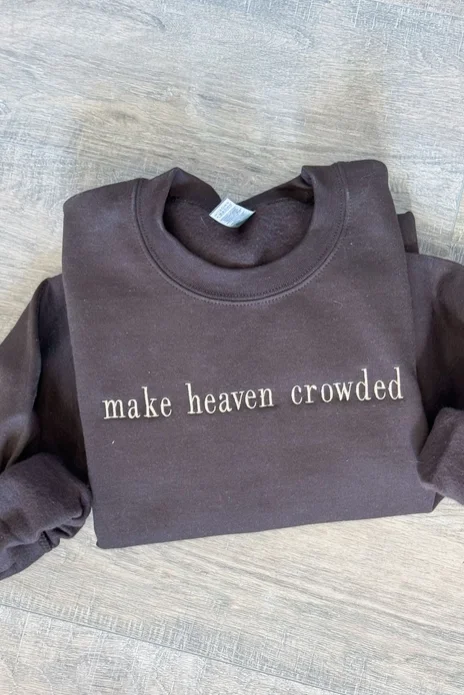Make Heaven Crowded Embroidered Graphic Sweater Plaid Sweater Polka Dot Checkered